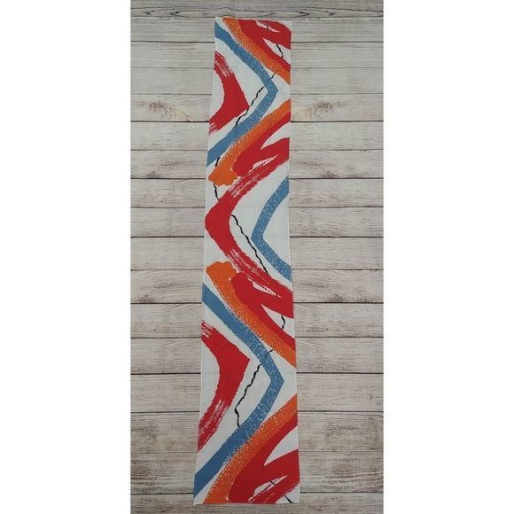 Vintage Avon Color Splash Rectangle Scarf - Picture 2 of 5